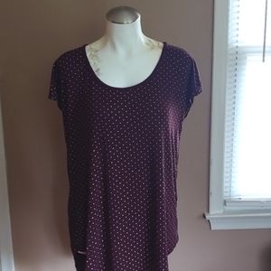 Maurice's Medium Maroon Cap Sleeve Blouse